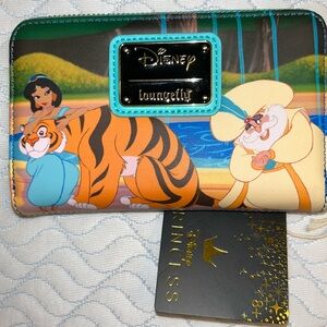 (NWT) Loungefly Disney Aladdin Jasmine Princess Scene Series Zip Around Wallet